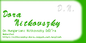 dora nitkovszky business card